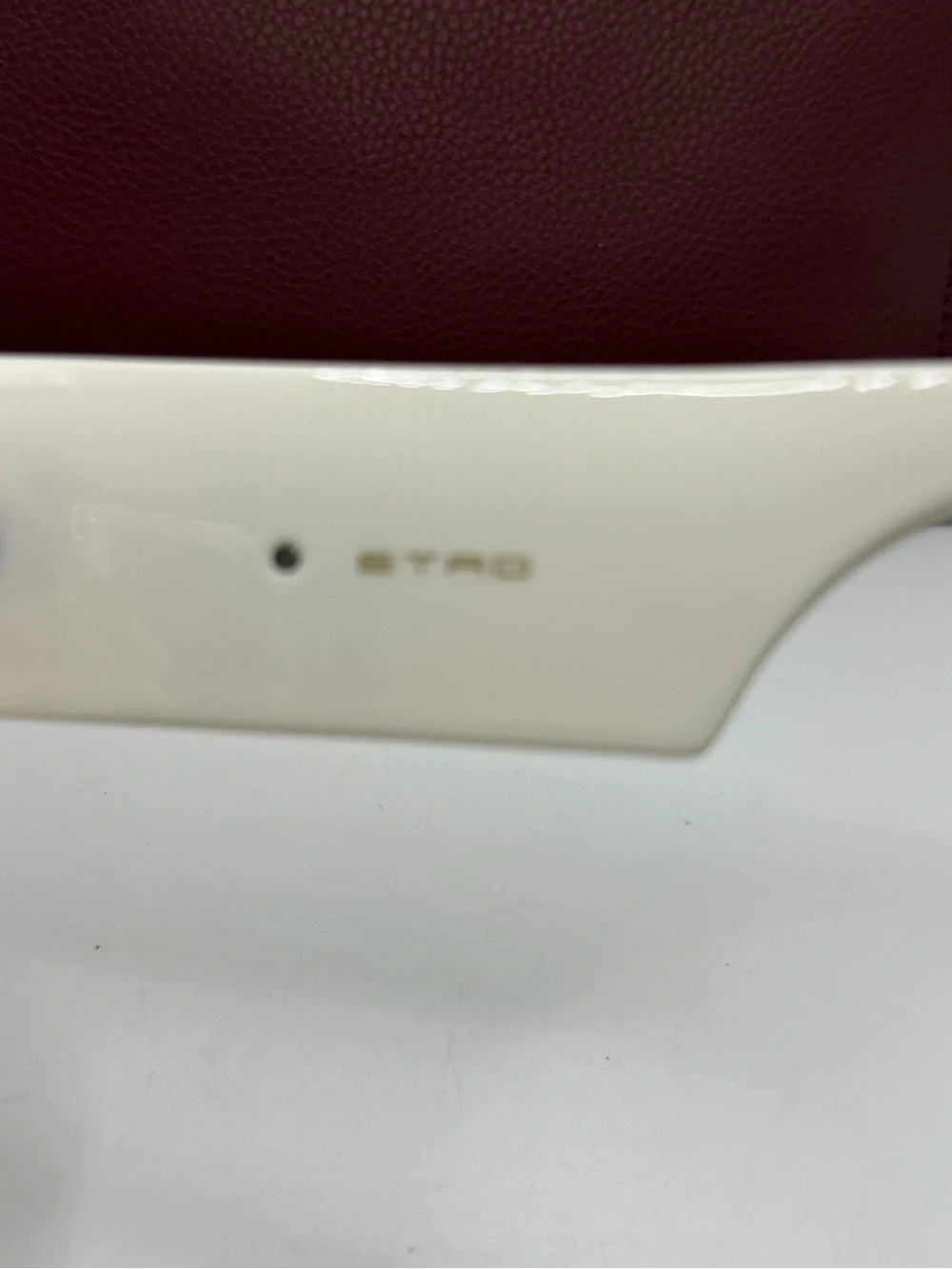 White Oversized Square ETRO Sunglasses with Brown Lenses